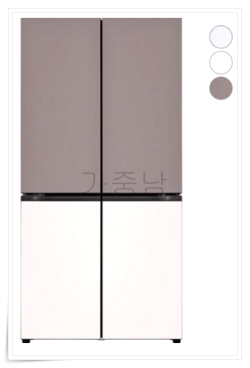 LG전자 디오스 오브제컬렉션 4도어냉장고 H874AAA012 글라스 방문설치